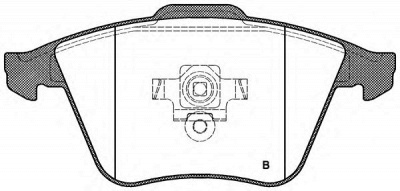 OPEN PARTS bpa096412 -  Комплект тормозных колодок, дисковый тормоз